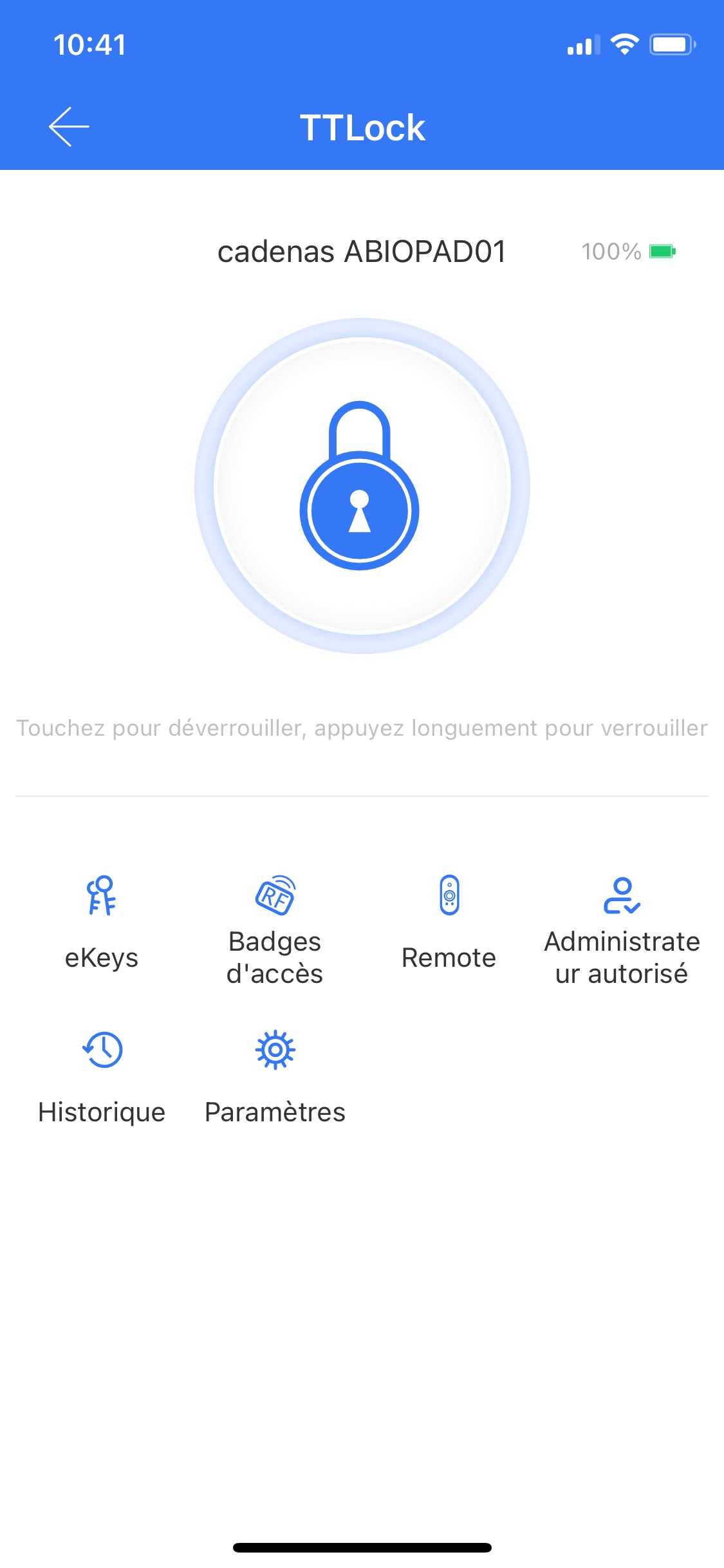 Cadenas électronique connecté à badge, WIFI et Bluetooth | ABIOPAD - ABIOSHOP