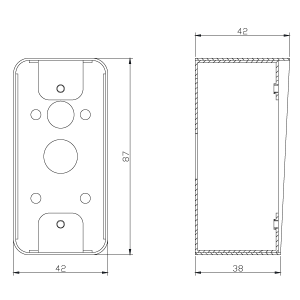 Boitier Applique Acier Inoxydable pour bouton poussoir 19mm - ABIOSHOP