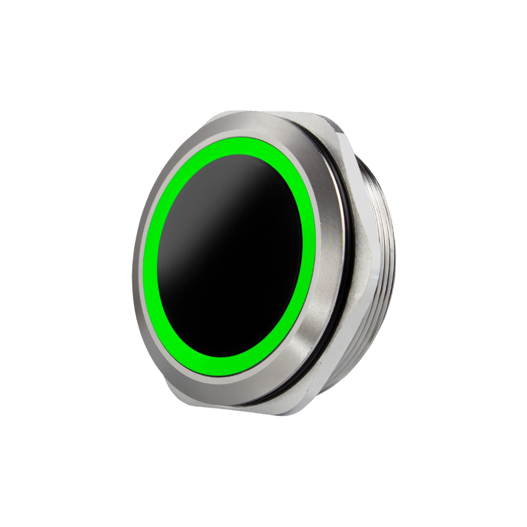 Bouton poussoir sans contact à détection infra rouge avec buzzer vert