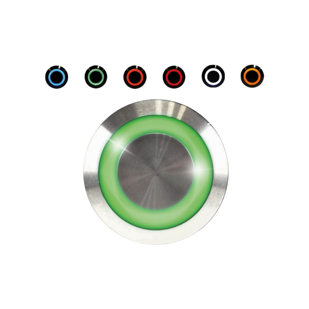 Bouton poussoir en acier inoxydable bleu - vert - rouge - blanc - ABIOSHOP