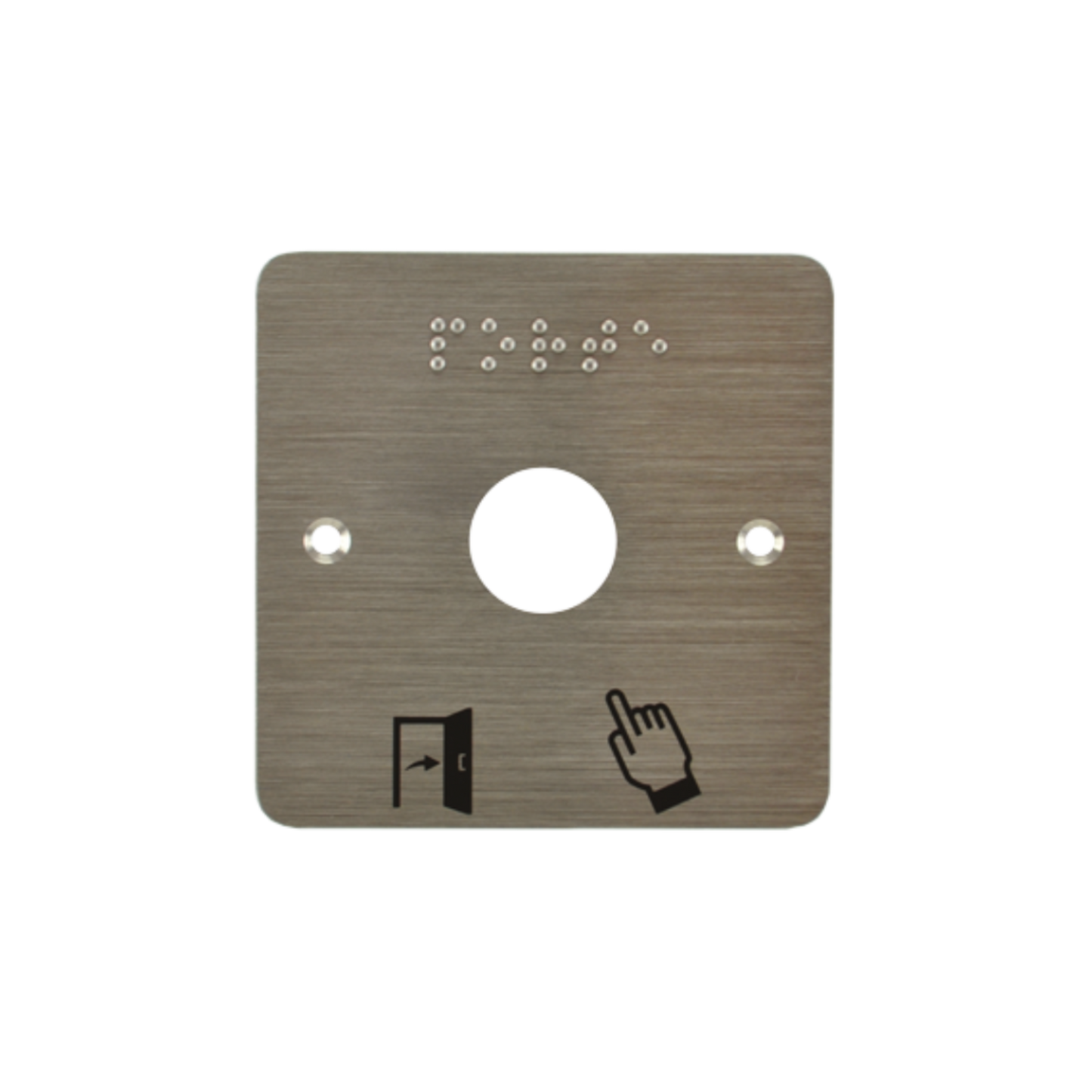 Plaque de finition et de signalisation pour bouton poussoir 80 x 80 mm 19 mm
