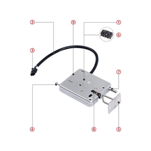 Verrou électrique pour casier économique 12 & 24 VDC 240 kg