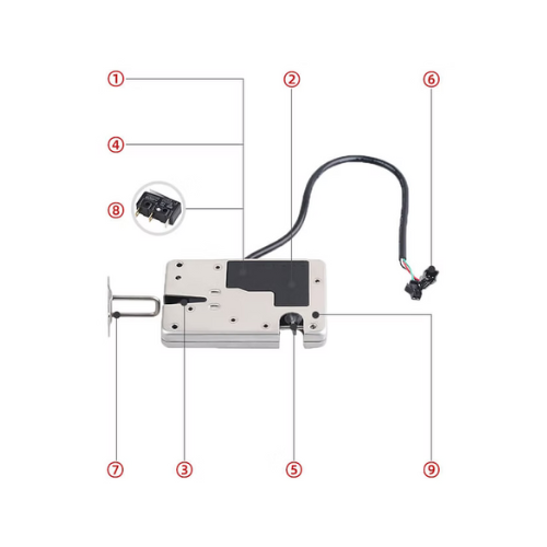 Verrou électrique pour casier 12 et 24 VDC étanche