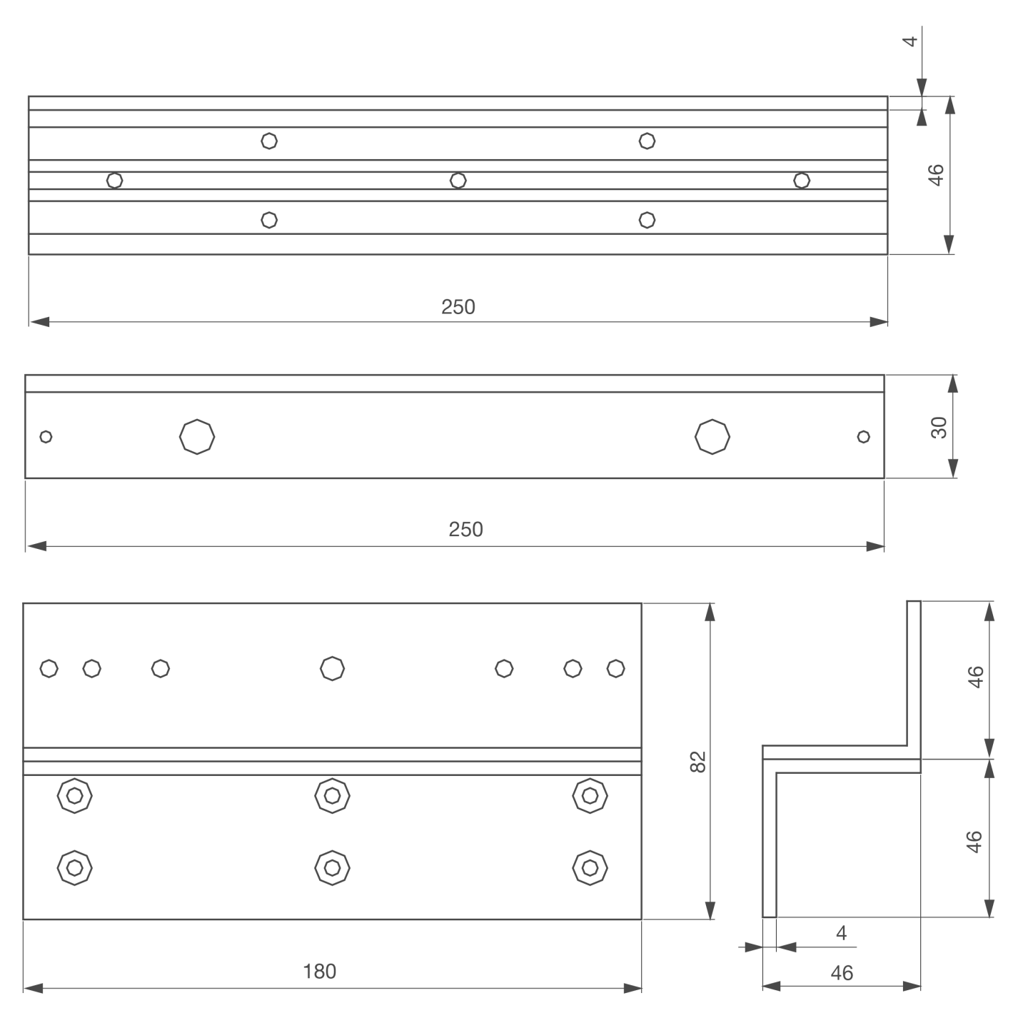 Kit Z ajustable et L pour ventouses électromagnétiques de 300 Kg