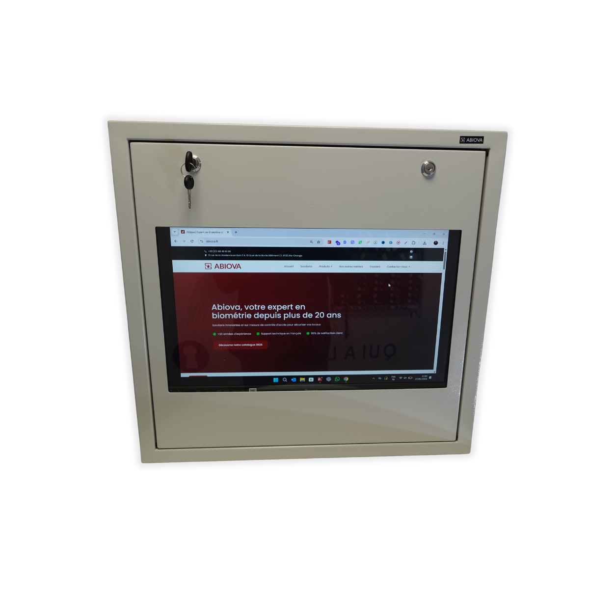 Caisson de protection écran métallique sécurisé - ABIOSHOP