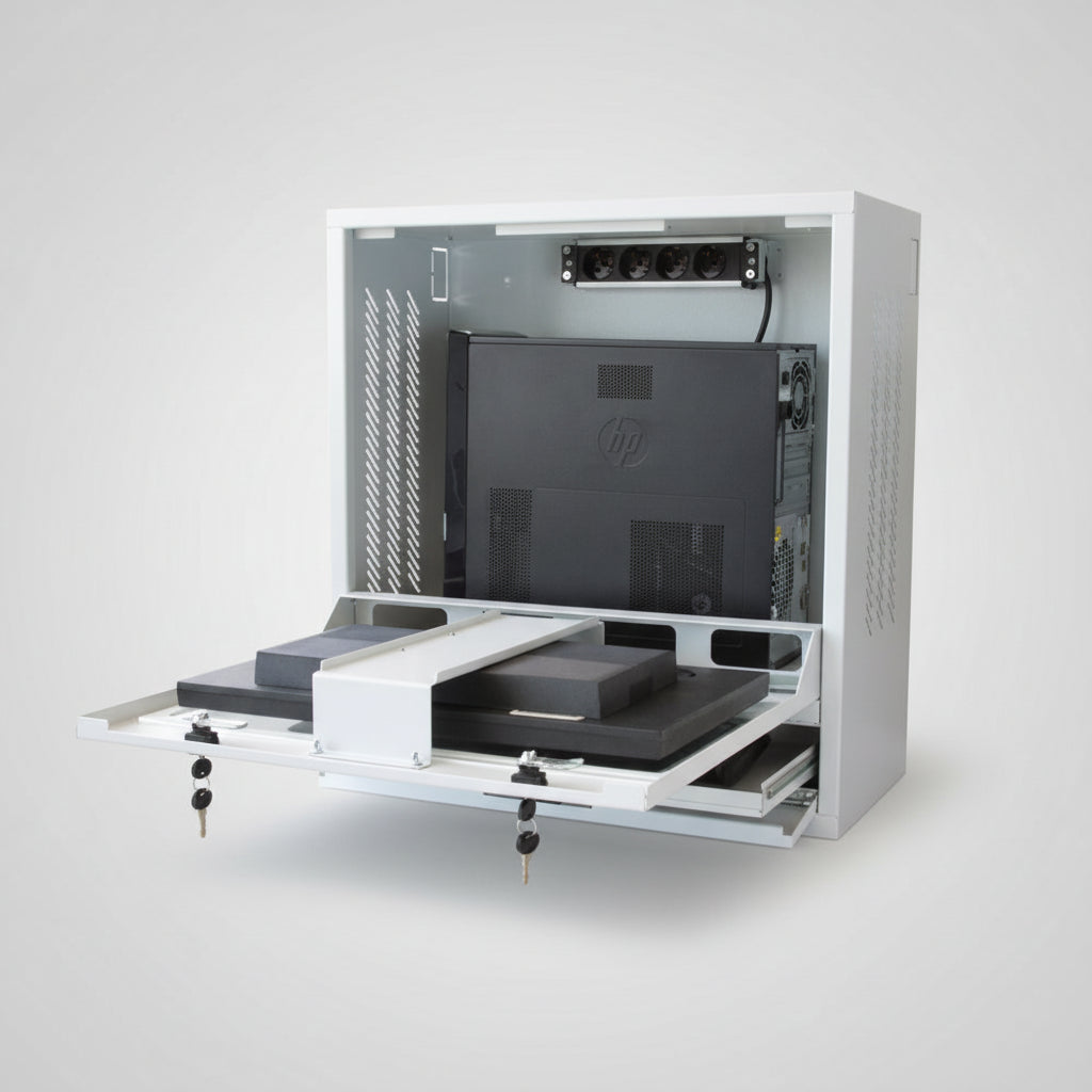 Caisson de protection écran métallique sécurisé - ABIOSHOP