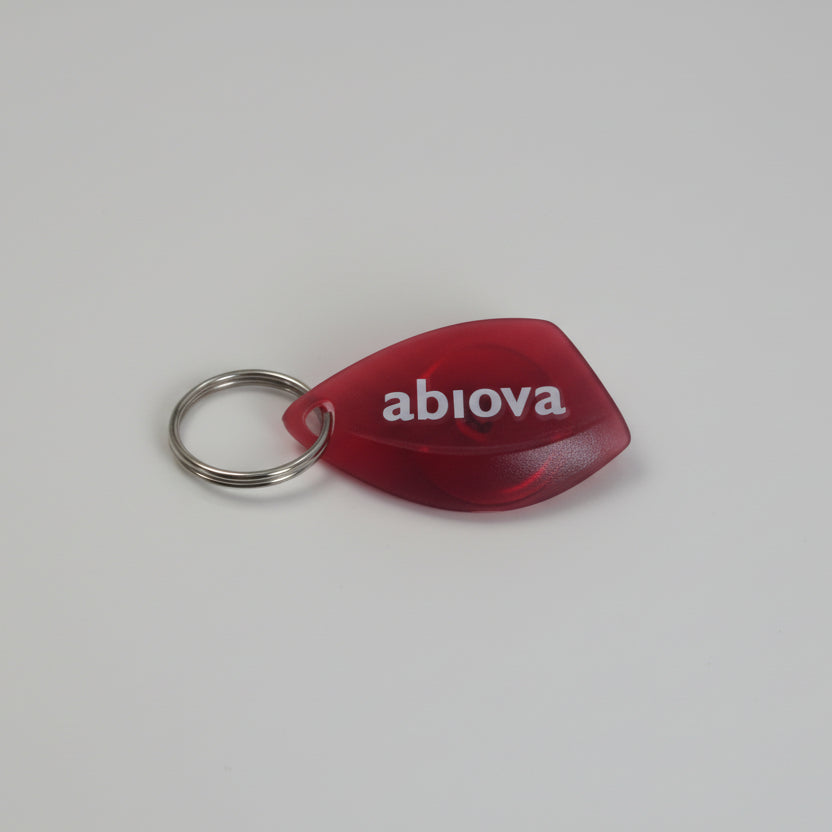 Badge RFID rouge en porte-clés