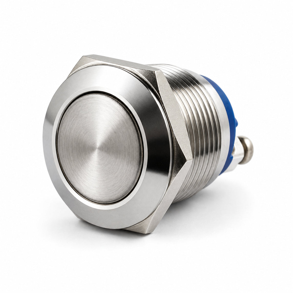 Bouton poussoir 12V en acier inoxydable (NO) - ABIOSHOP