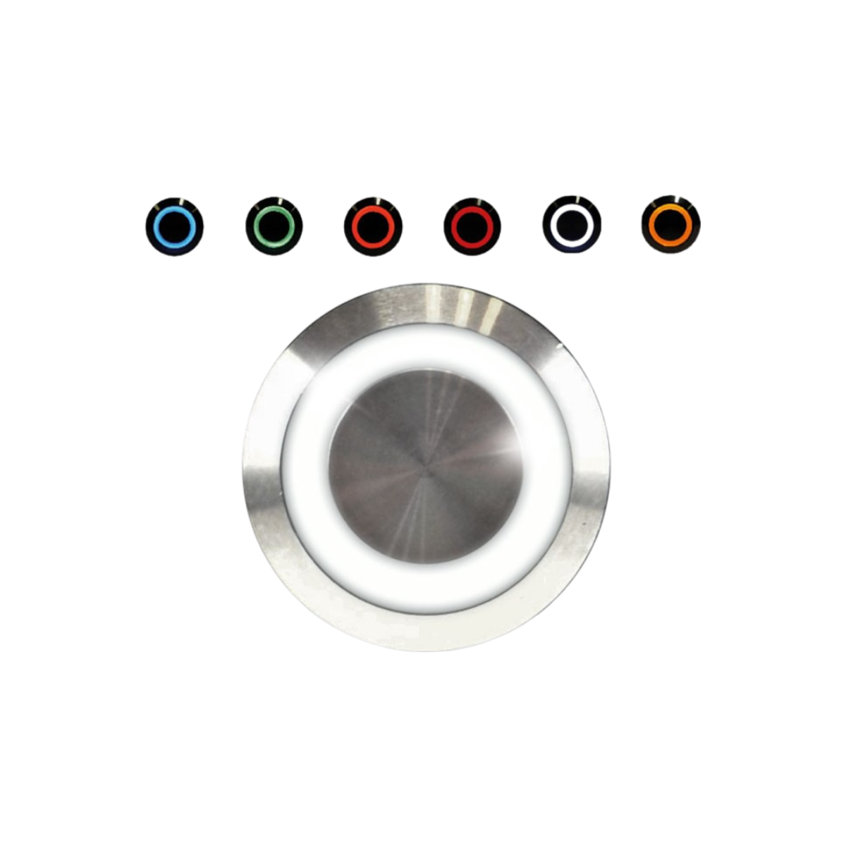 Bouton poussoir en acier inoxydable bleu - vert - rouge - blanc - ABIOSHOP