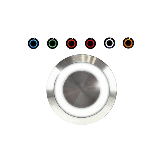 Bouton poussoir en acier inoxydable bleu - vert - rouge - blanc - ABIOSHOP