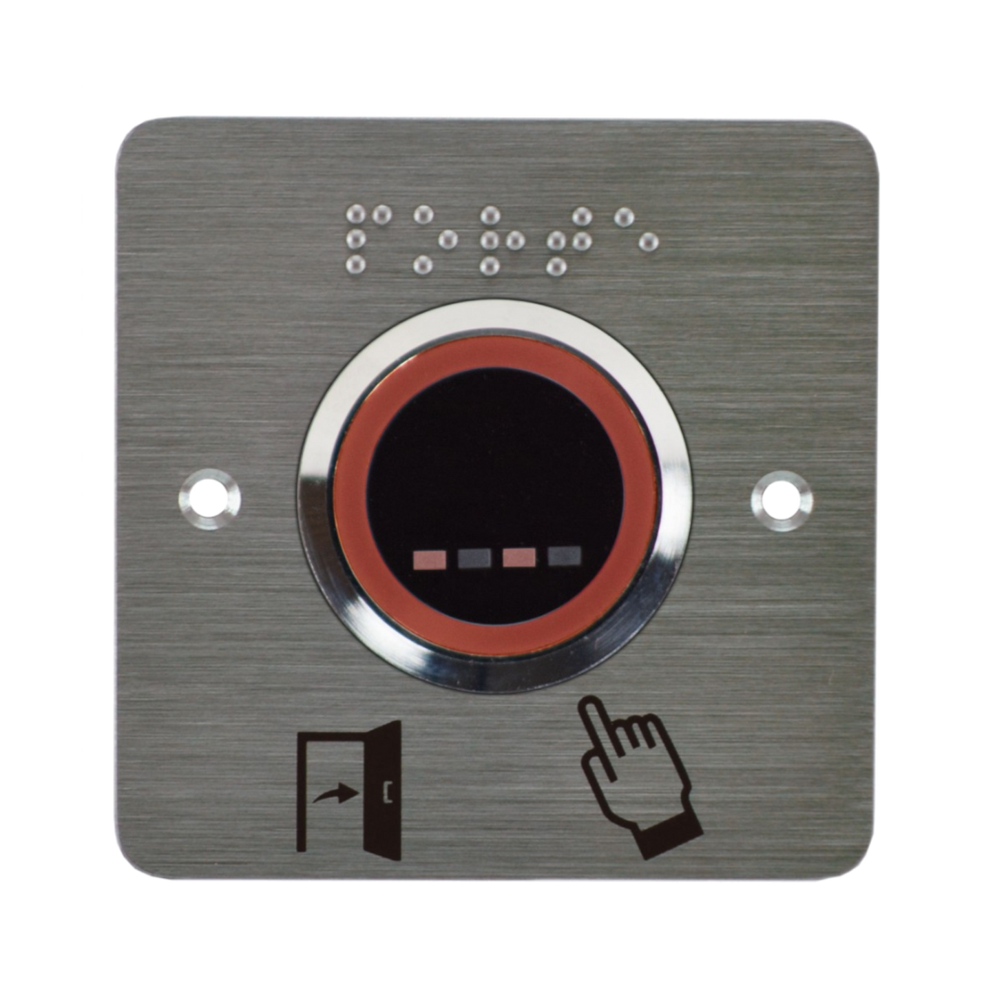 Bouton poussoir sans contact infra rouge 38mm avec signal lumineux pilotable avec ou sans buzzer - ABIOSHOP