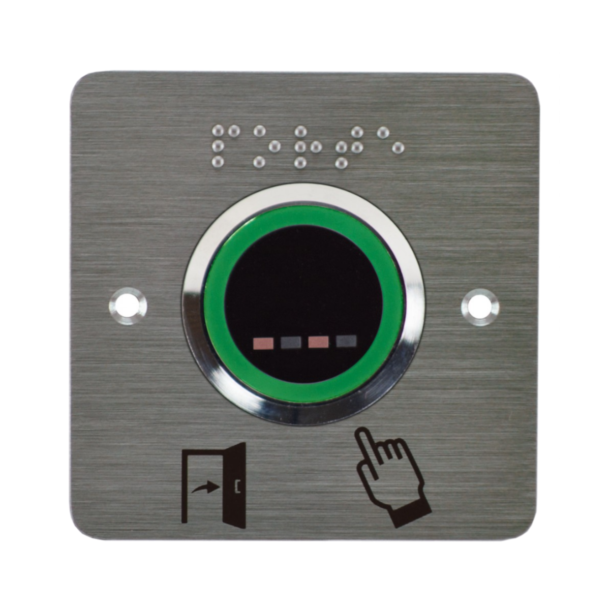 Bouton poussoir sans contact infra rouge 38mm avec signal lumineux pilotable avec ou sans buzzer - ABIOSHOP