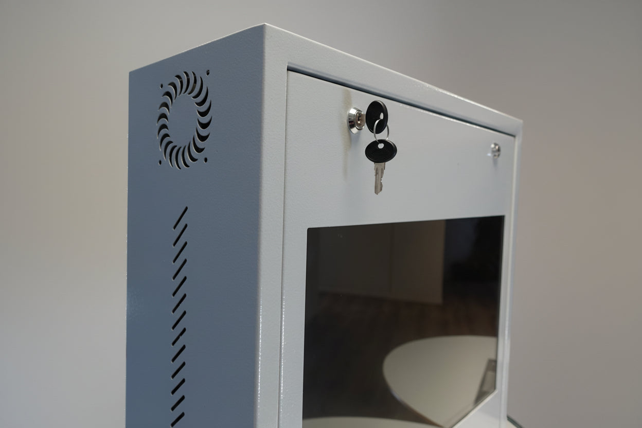 Caisson de protection écran métallique sécurisé - ABIOSHOP