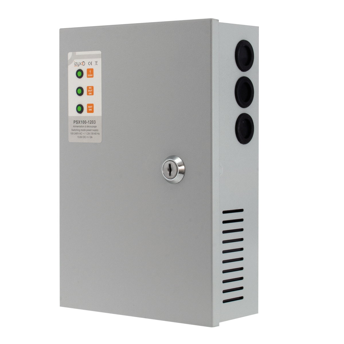 Châssis d'alimentation métallique avec chargeur 12V
