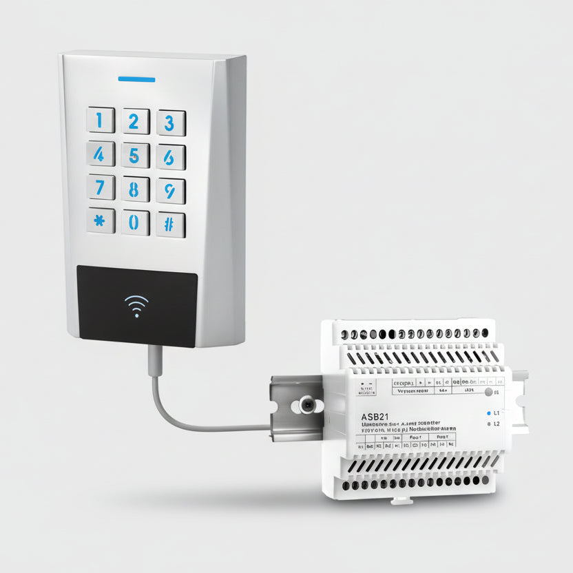 Clavier à code et lecteur de badge autonome | ASB21 - ABIOSHOP