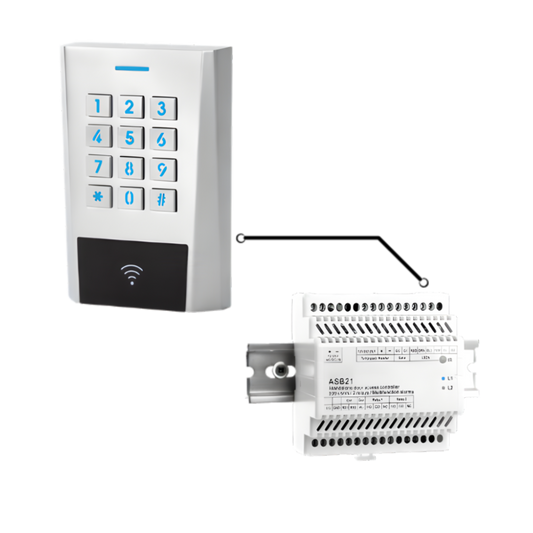 Clavier à code et lecteur de badge autonome | ASB21