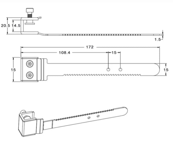Serrure à crémaillère pour vitrine | ABIOLOCK crémaillère - ABIOSHOP