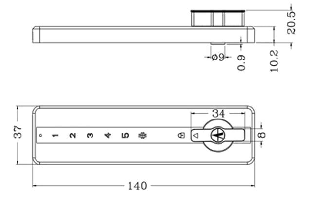 Serrure à code pour casier, meuble et vestiaire | DIGITALE ABKR - ABIOSHOP