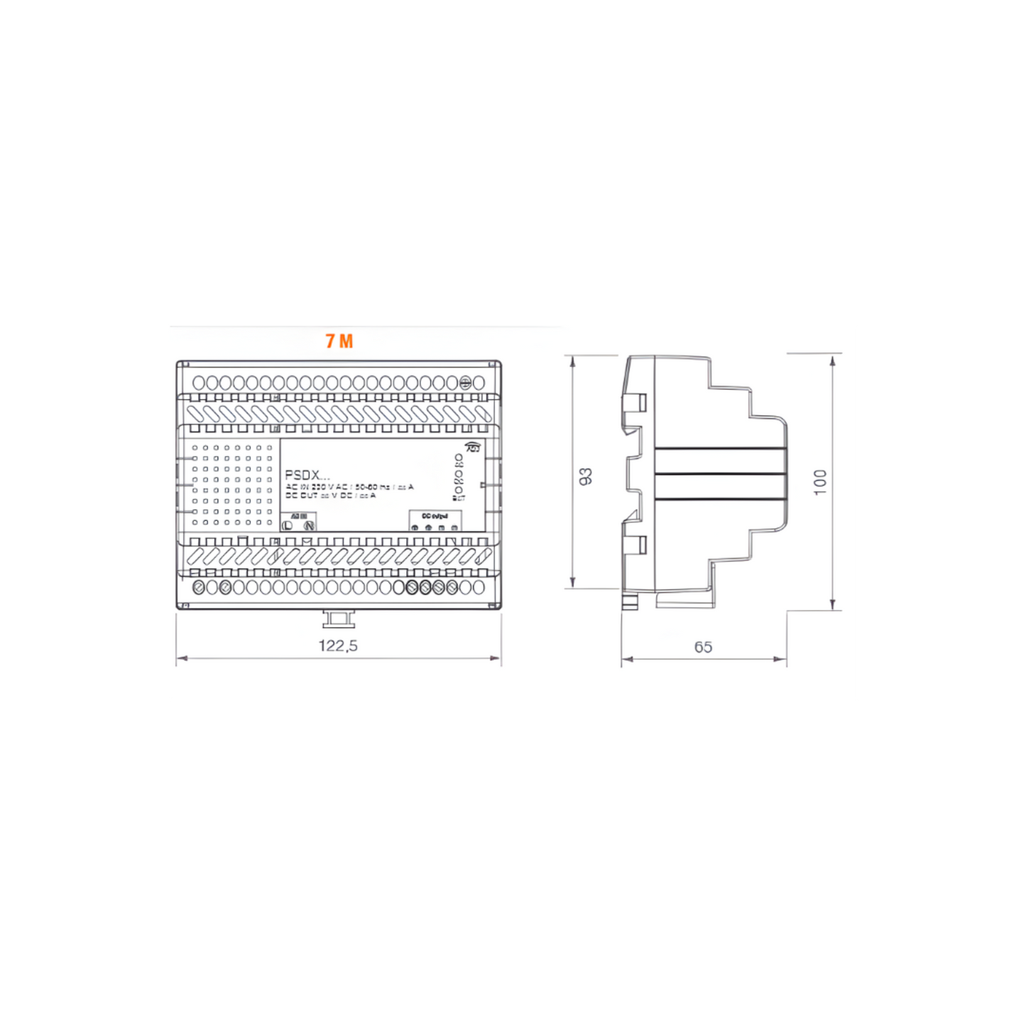 Alimentation pour rail DIN 220V 12VDC 8.4A