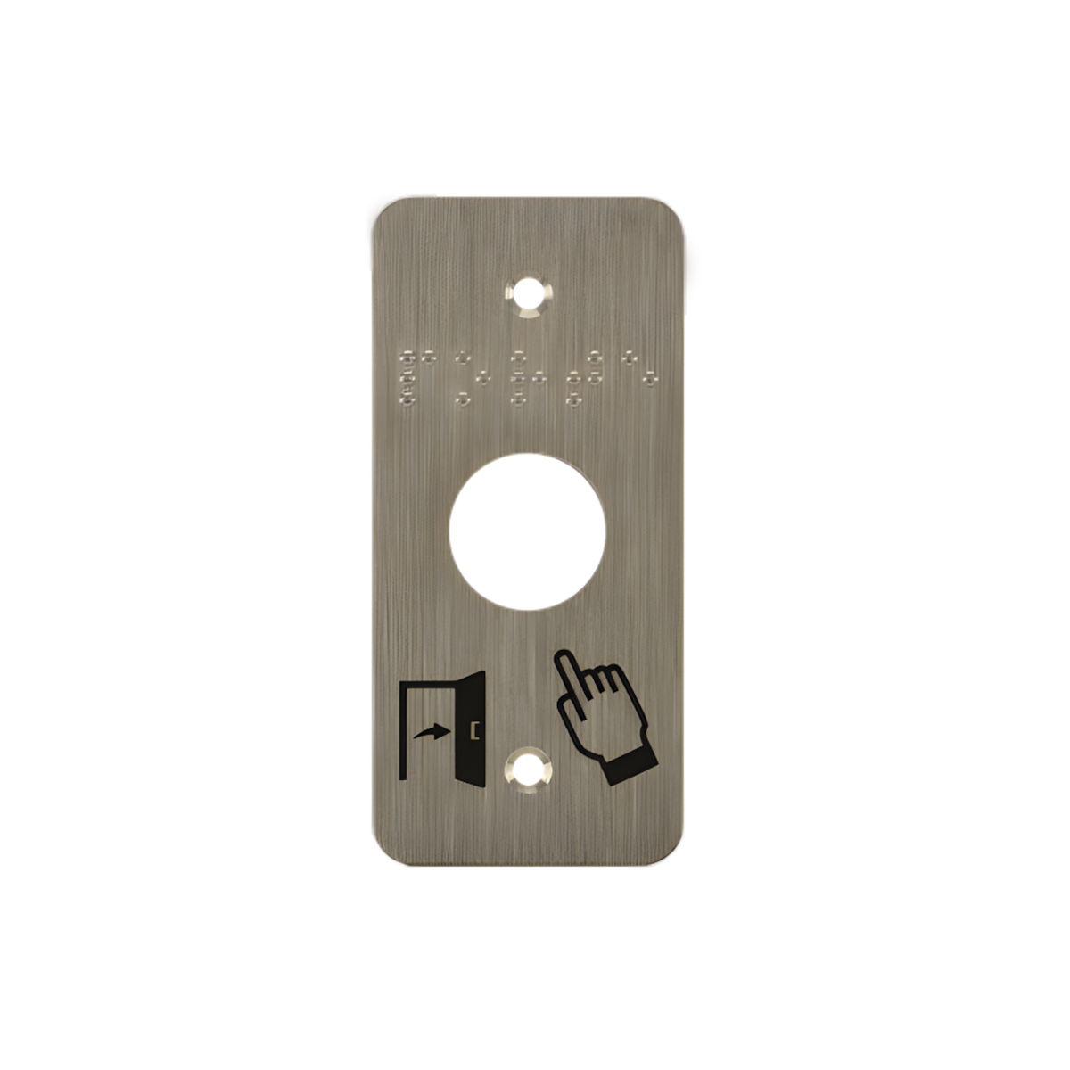 Plaque de finition et de signalisation pour bouton poussoir - ABIOSHOP