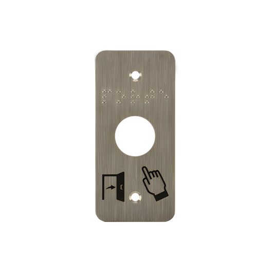 Plaque de finition et de signalisation pour bouton poussoir - ABIOSHOP