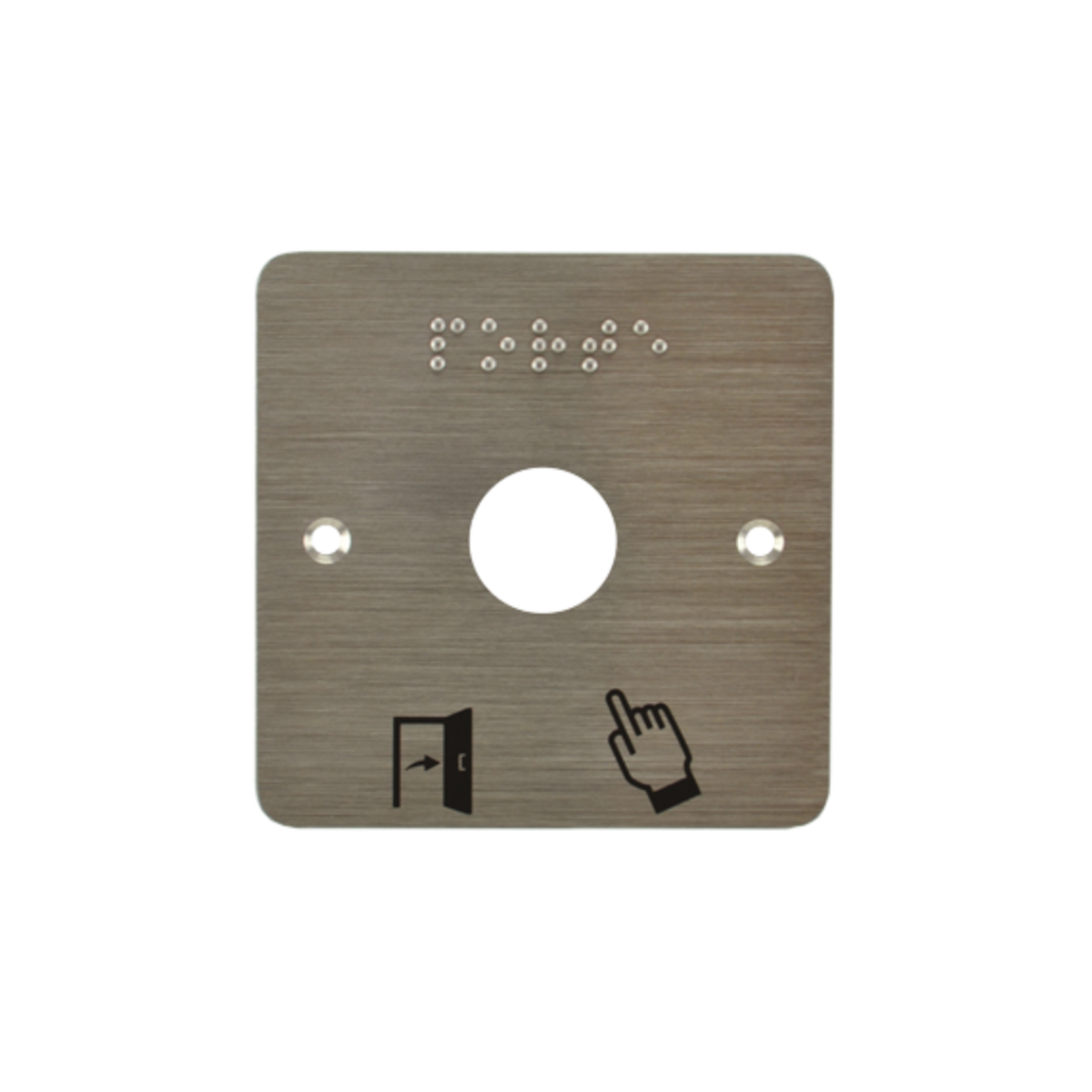 Plaque de finition et de signalisation pour bouton poussoir - ABIOSHOP
