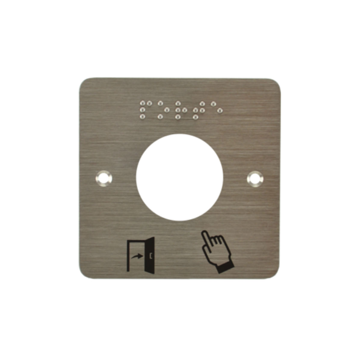 Plaque de finition et de signalisation pour bouton poussoir - ABIOSHOP