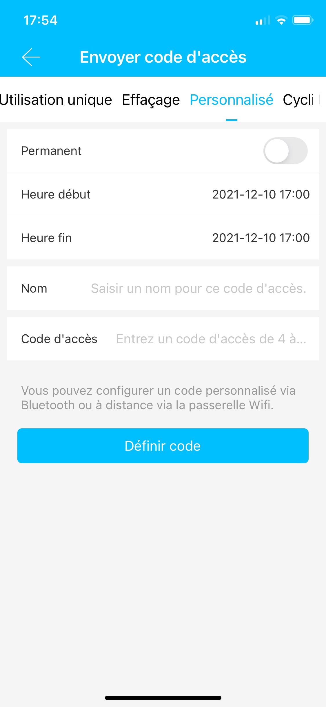 Cylindre électronique connecté à code et Bluetooth | ABIOKEY