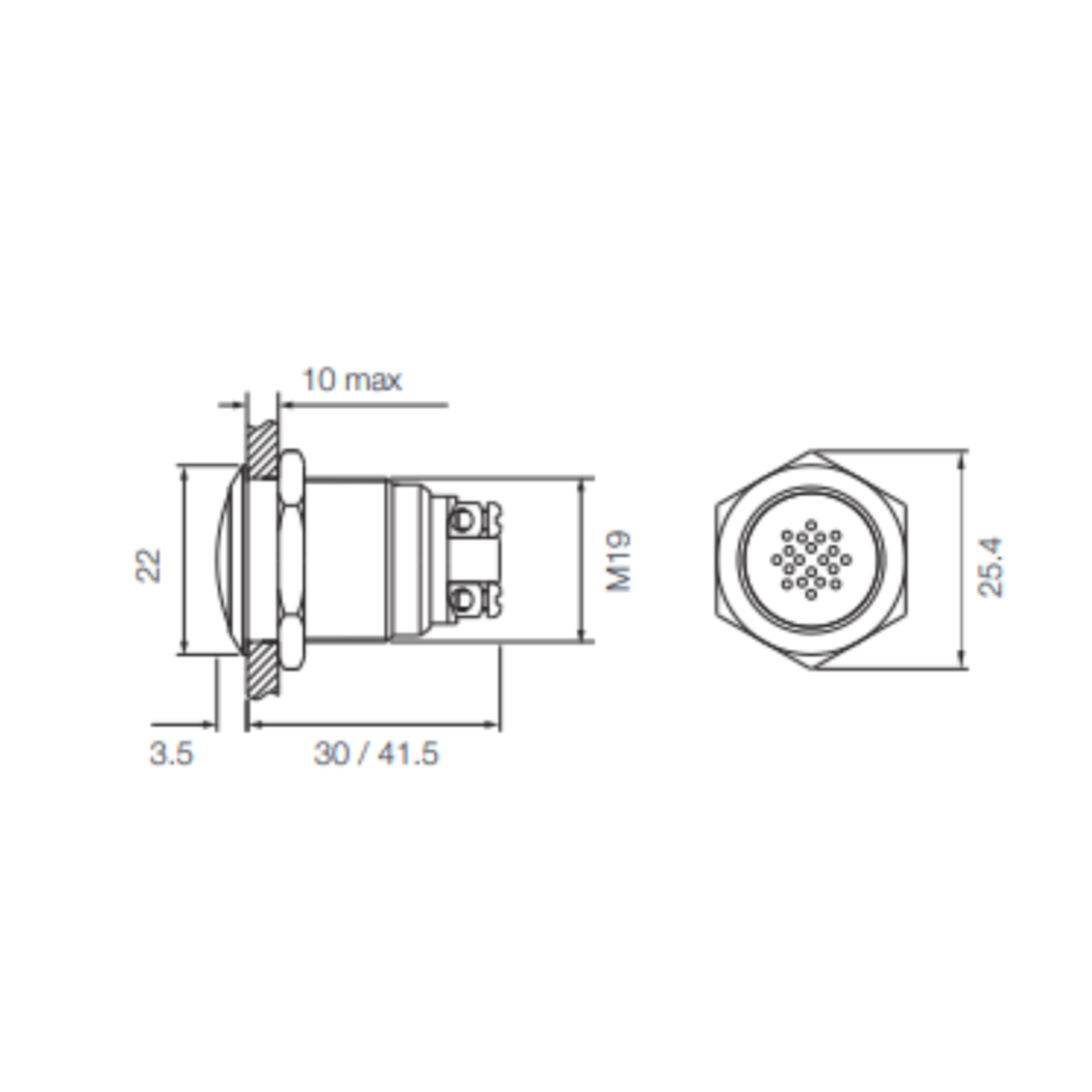 Buzzer + voyants 12V rouge - vert - ABIOSHOP