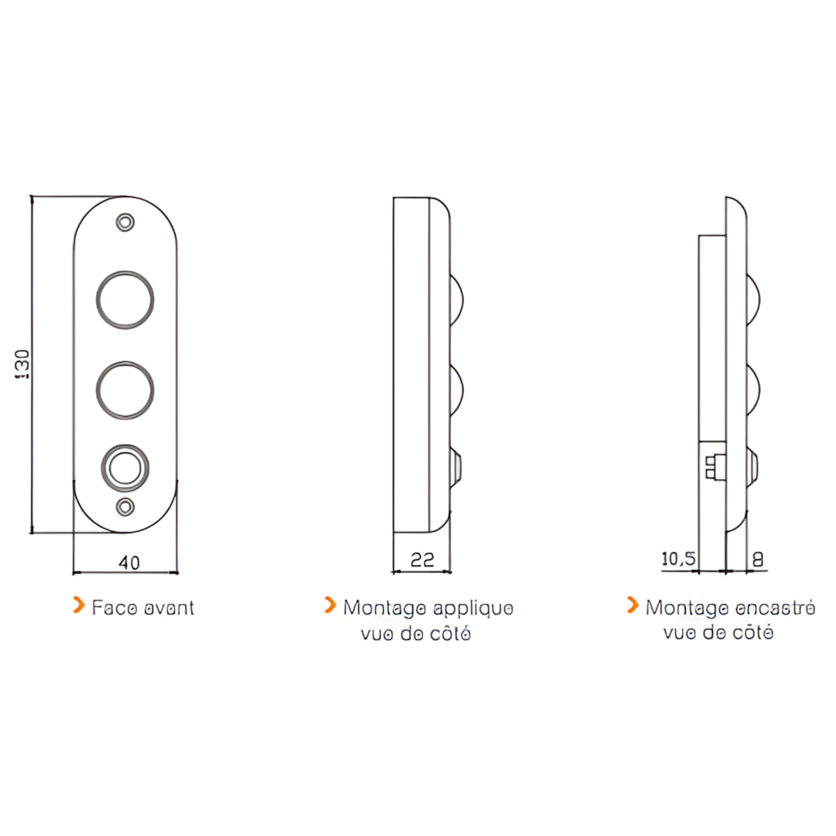 Platines de signalisation vert et rouge avec buzzer et bouton poussoir NO - ABIOSHOP