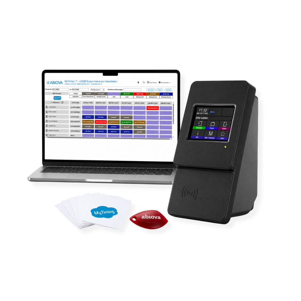 Solution de pointage et de gestion des temps MYTIMING + pointeuse
