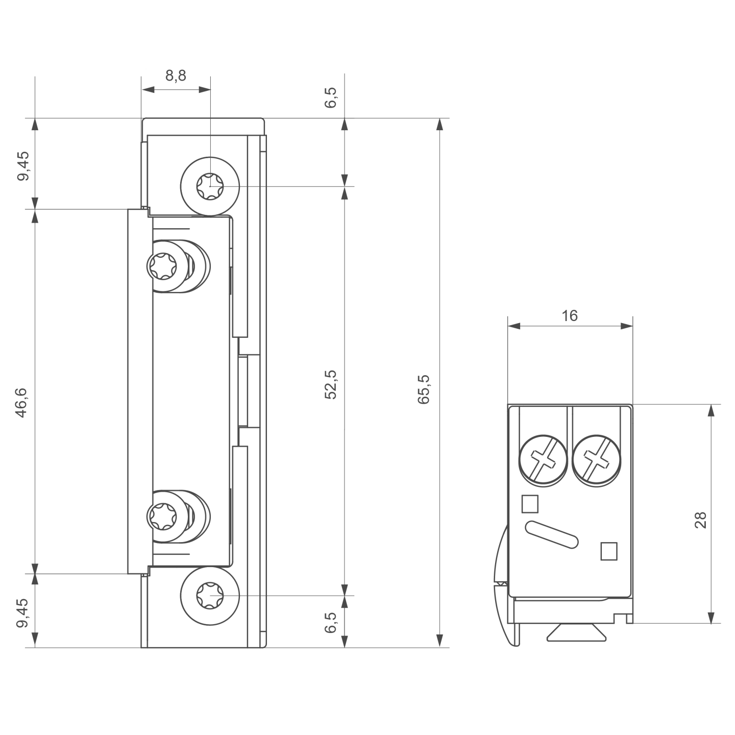 Gâche électrique à rupture 6-28V DC pour porte ou portillon - ABIOSHOP