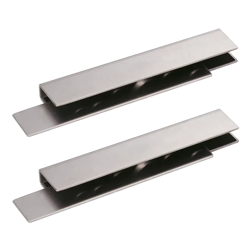 Kit de montage en applique en forme U pour porte en verre