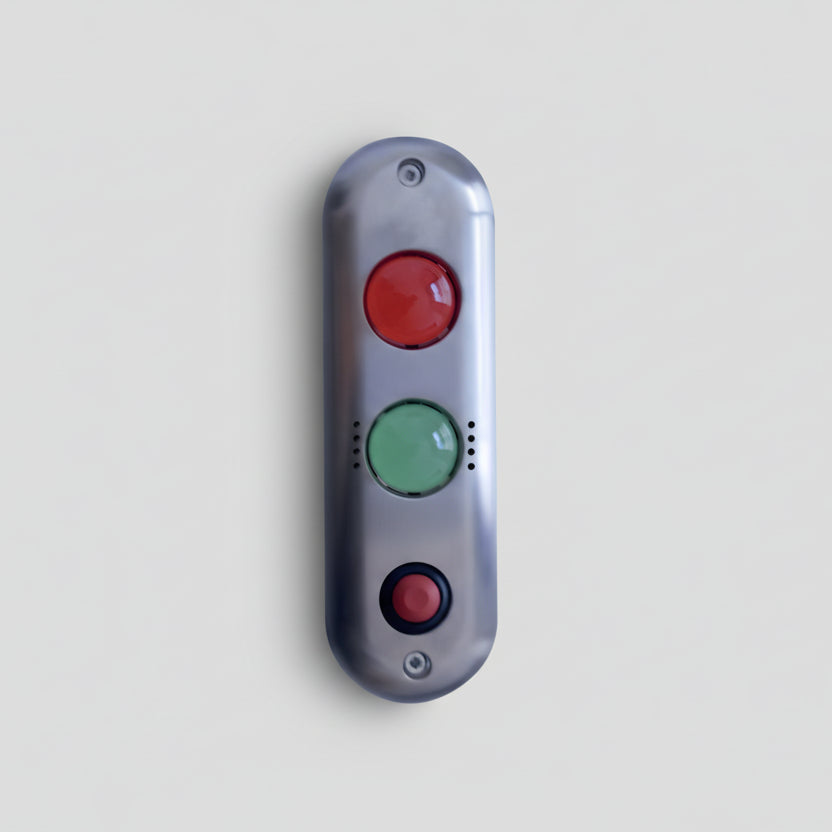 Platines de signalisation vert et rouge avec buzzer et bouton poussoir NO - ABIOSHOP